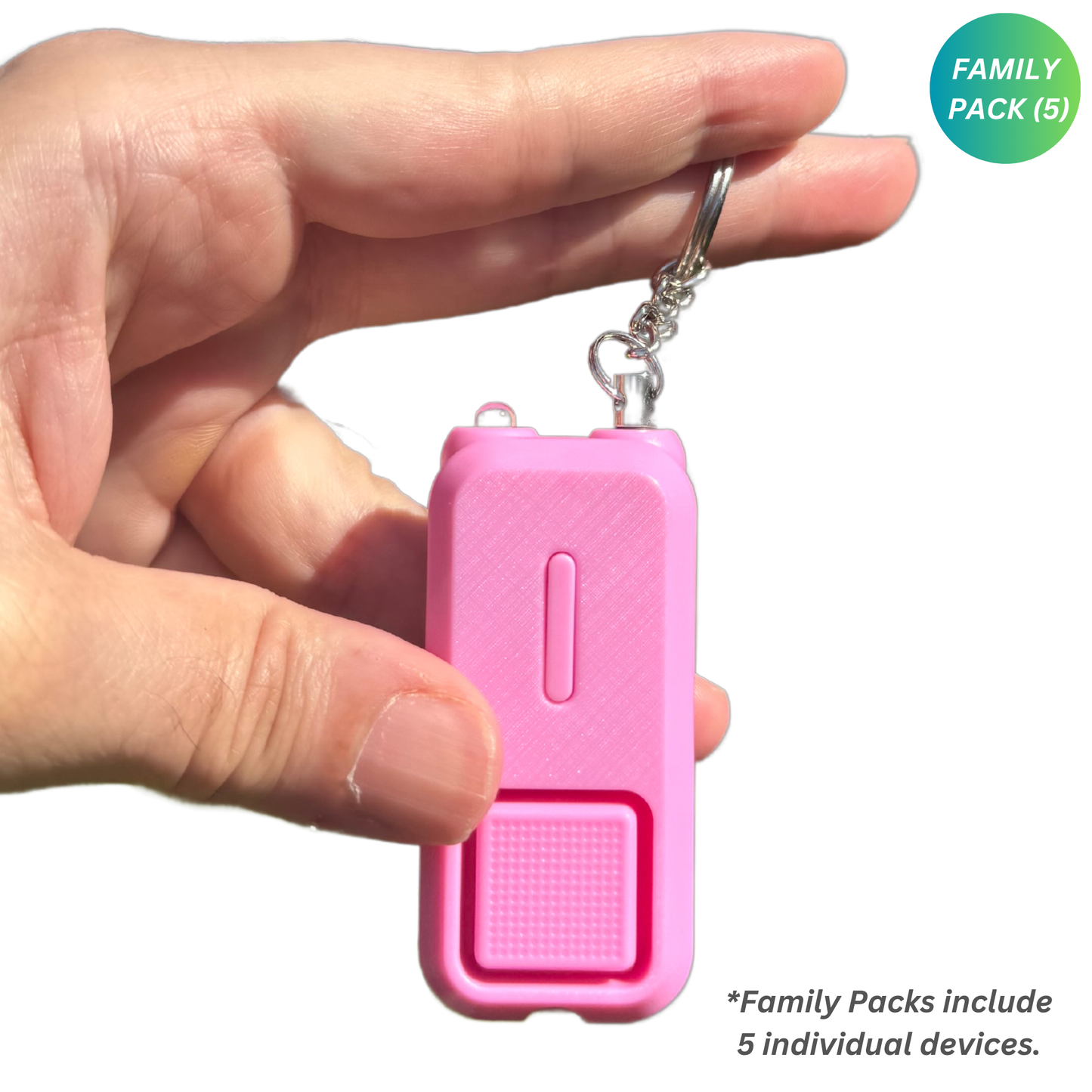 Sound Grenade by BASU® 130dB, Use in Any Emergency--Just Pull The Pin, Extra Loud, Batteries Included - Family Pack (5 Units)