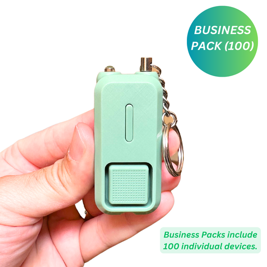 Sound Grenade by BASU® 130dB, Use in Any Emergency--Just Pull The Pin, Extra Loud, Batteries Included (Military Green) - Business Pack, 100 Units