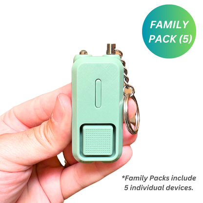 Sound Grenade by BASU® 130dB, Use in Any Emergency--Just Pull The Pin, Extra Loud, Batteries Included - Family Pack (5 Units)
